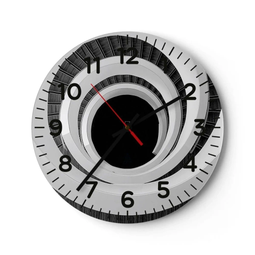 Wall clock - Clock on glass - To the Point of the Matter - 40x40 cm
