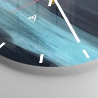 Clock face with lines