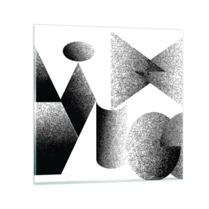 Glass picture - Angles and Ovals - 40x40 cm
