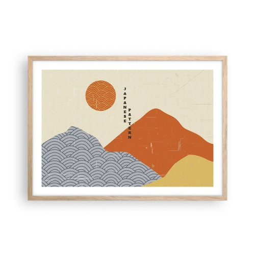 Poster in light oak frame - In the Japanese Spirit - 70x50 cm