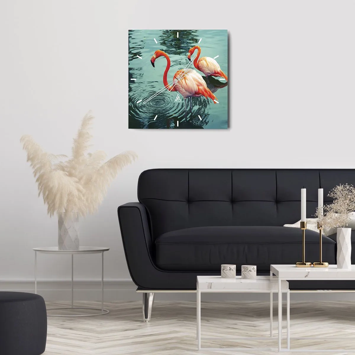 Wall clock - Clock on glass - We Are En Vogue Now - 30x30 cm