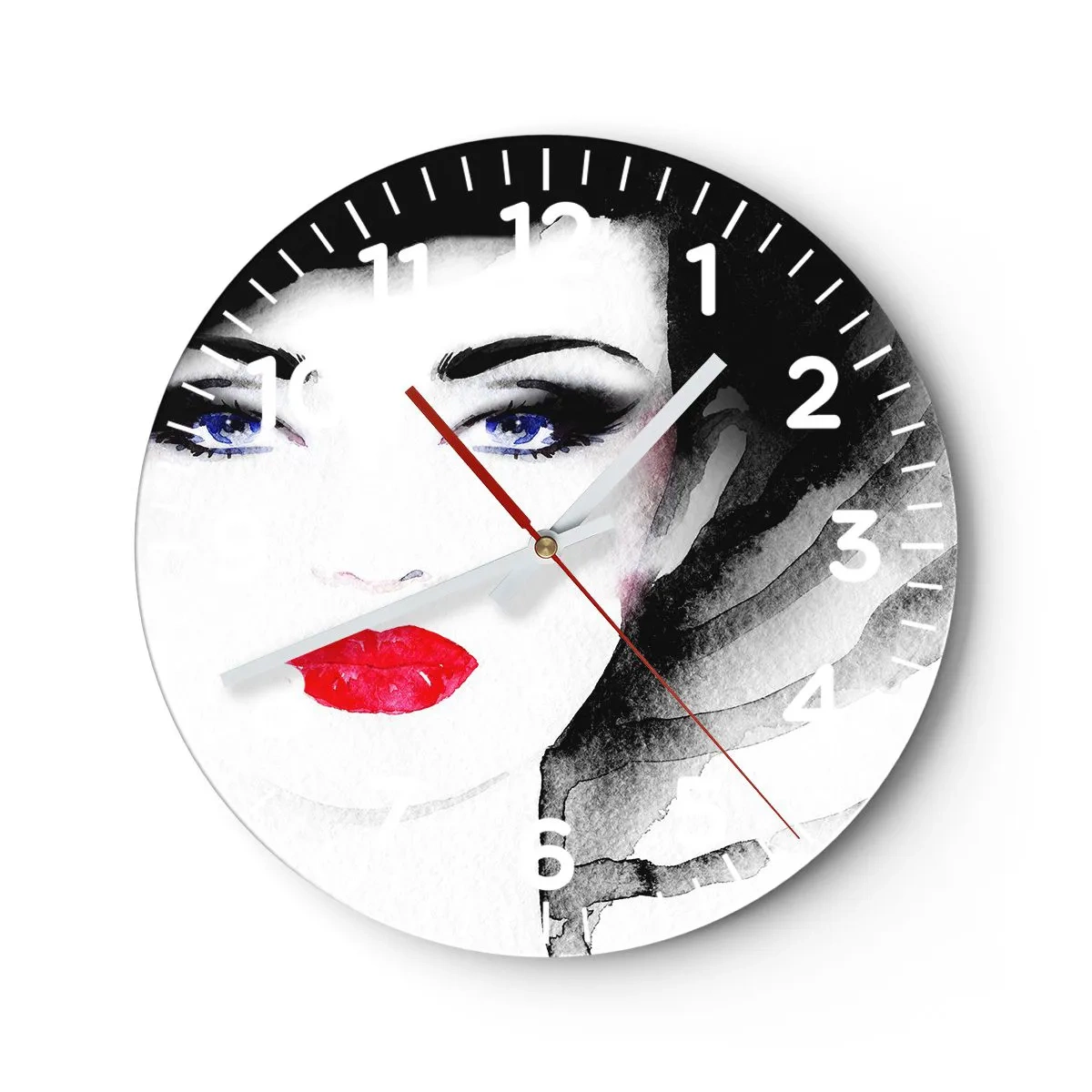 Wall clock - Clock on glass - Rejects and Attracts - 30x30 cm