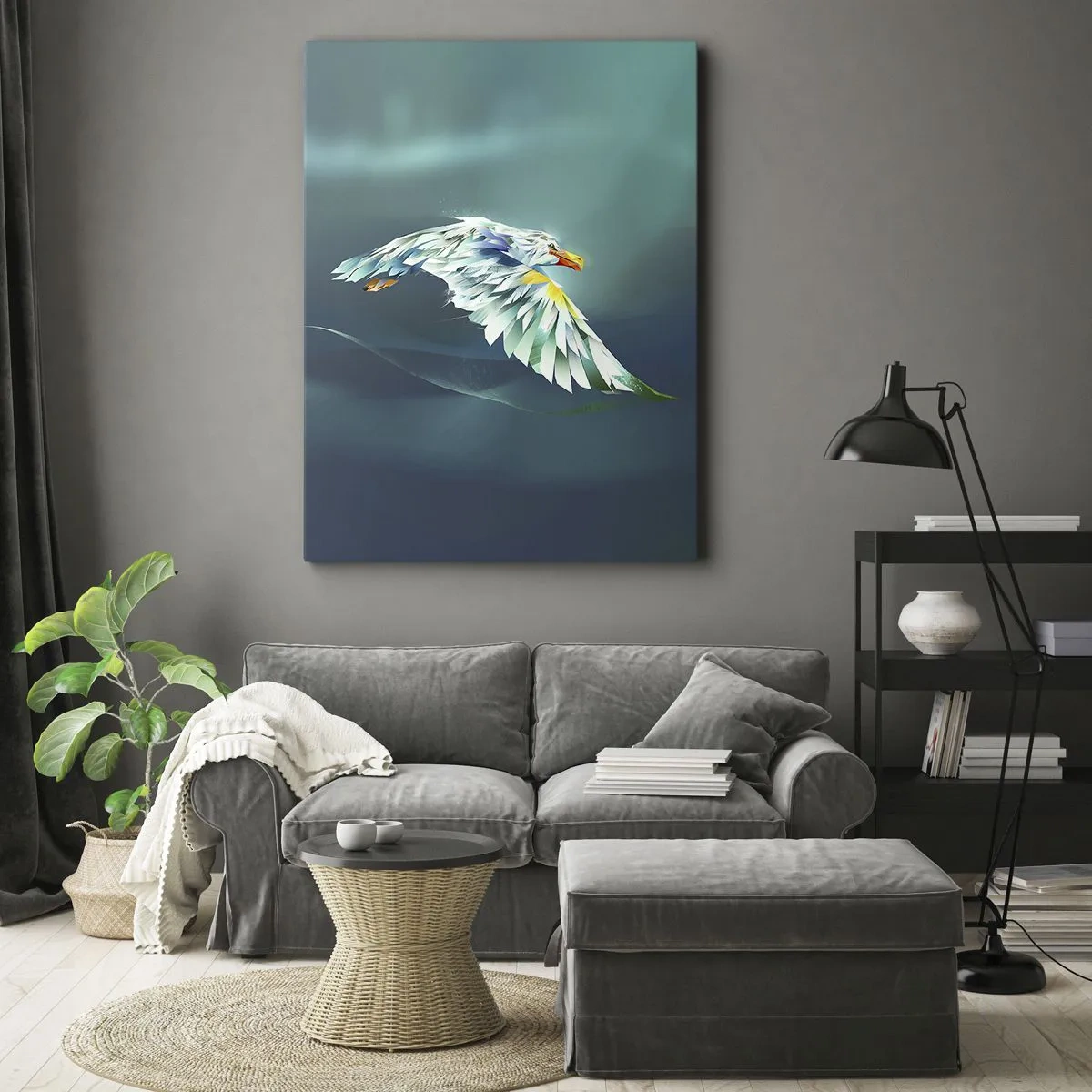 Canvas picture - Flight of an Eagle - 55x100 cm
