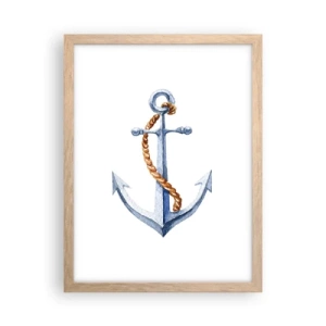 Poster in light oak frame - Ahoy Adventure! - 30x40 cm