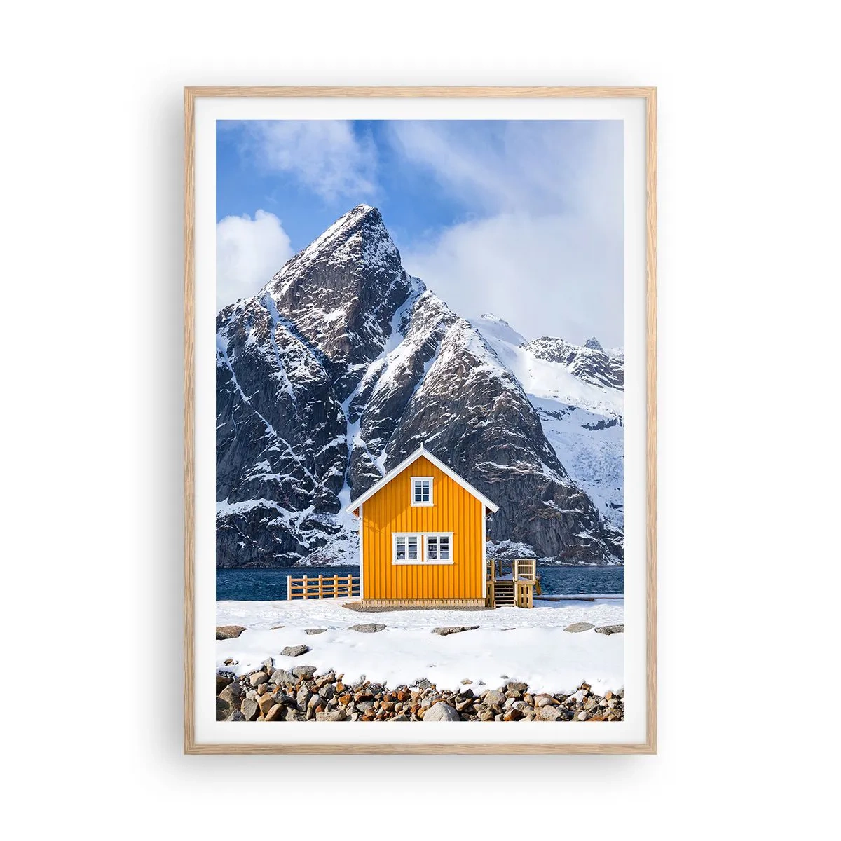 Poster in light oak frame - Scandinavian Holiday - 70x100 cm