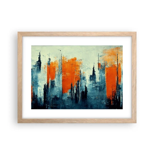 Poster in light oak frame - Modern Landscape - 40x30 cm