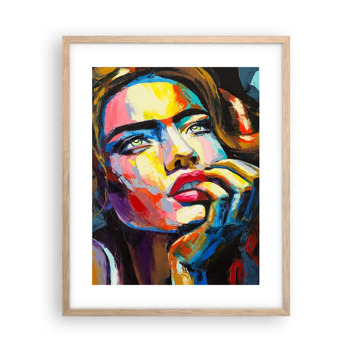 Poster in light oak frame - Dreams Like Birds Flying in the Sky - 40x50 cm