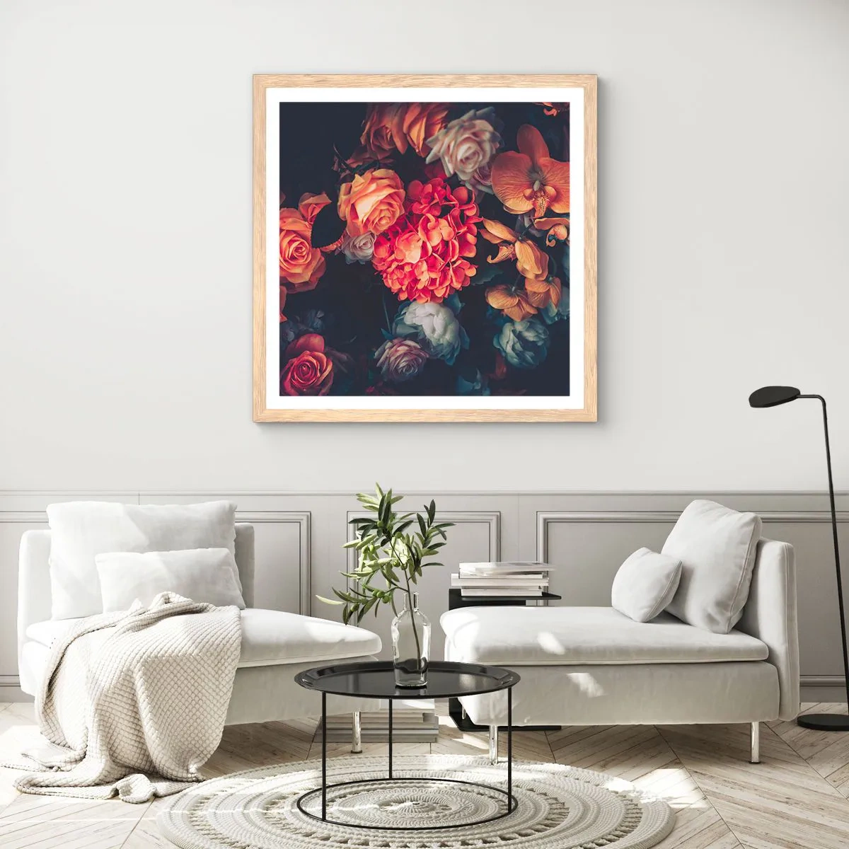 Poster in light oak frame - Like at Dutch Masters - 40x40 cm