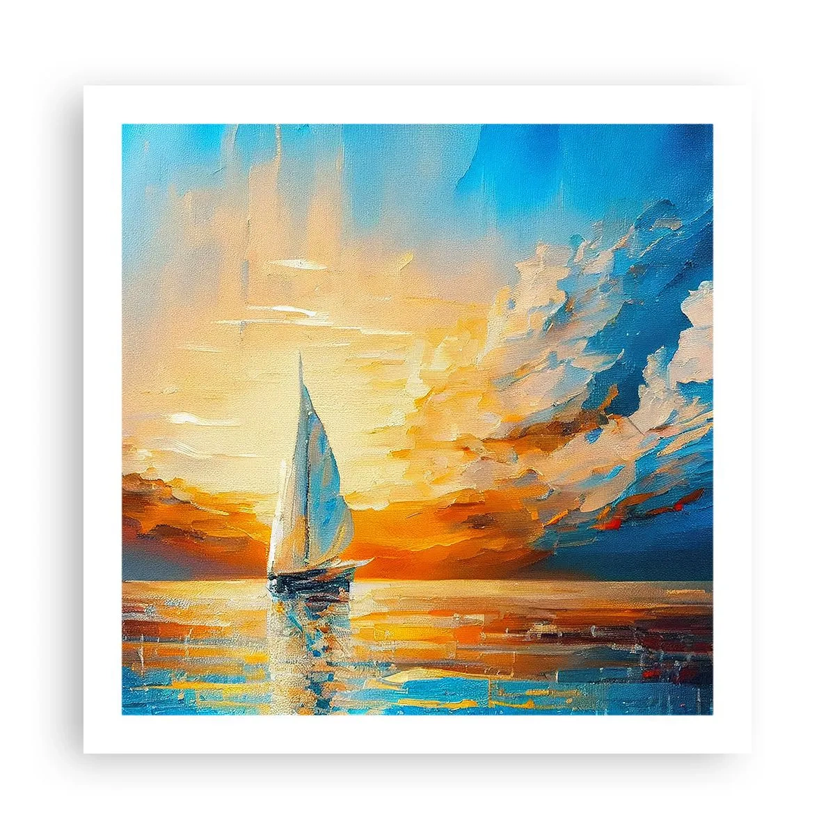 Poster - Sailing in Gold - 60x60 cm