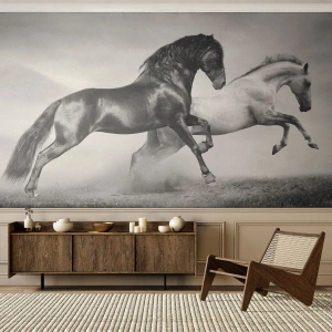 Photo Wallpaper Premium Sand - Angels and Demons - Animals, Horses, Nature - 200x140 cm