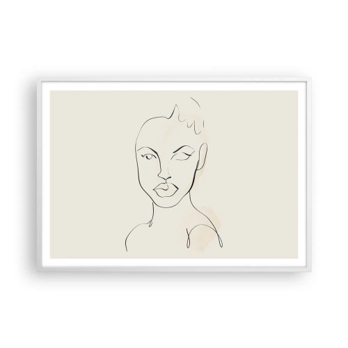 Poster in white frmae - Outline of Sensuality - 100x70 cm