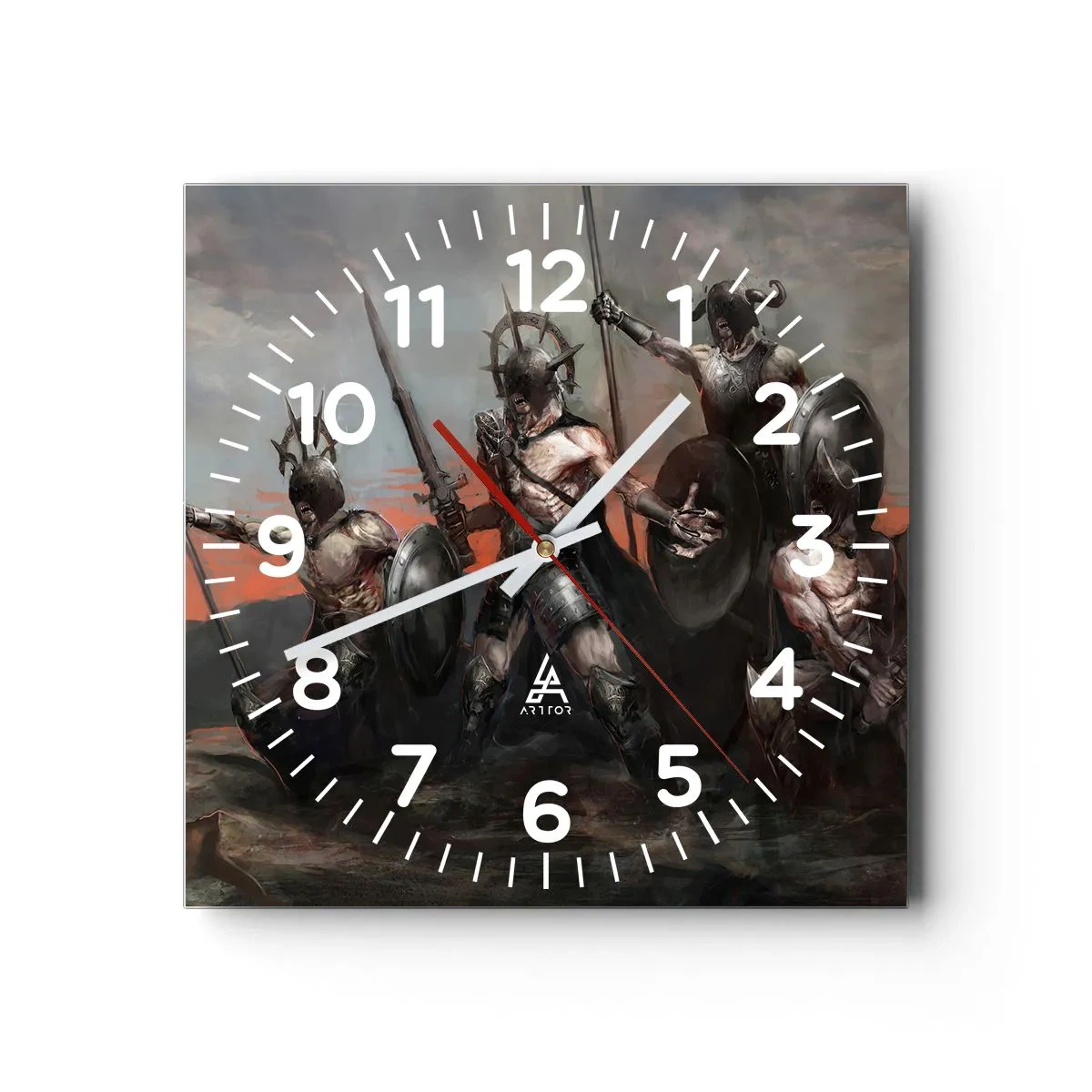 Wall clock - Clock on glass - With Your Shield Or on It - 40x40 cm