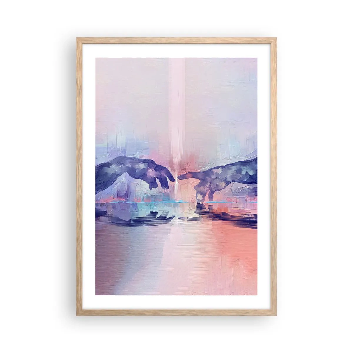 Poster in light oak frame - Godly Spark of Life - 50x70 cm