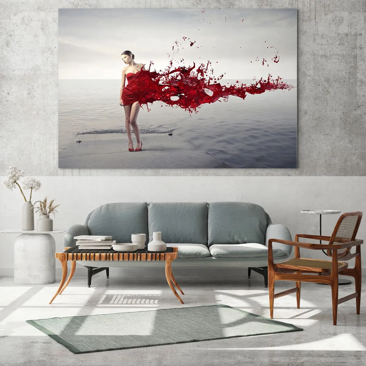 Glass picture - Passionate Like a Scarlet - 120x80 cm