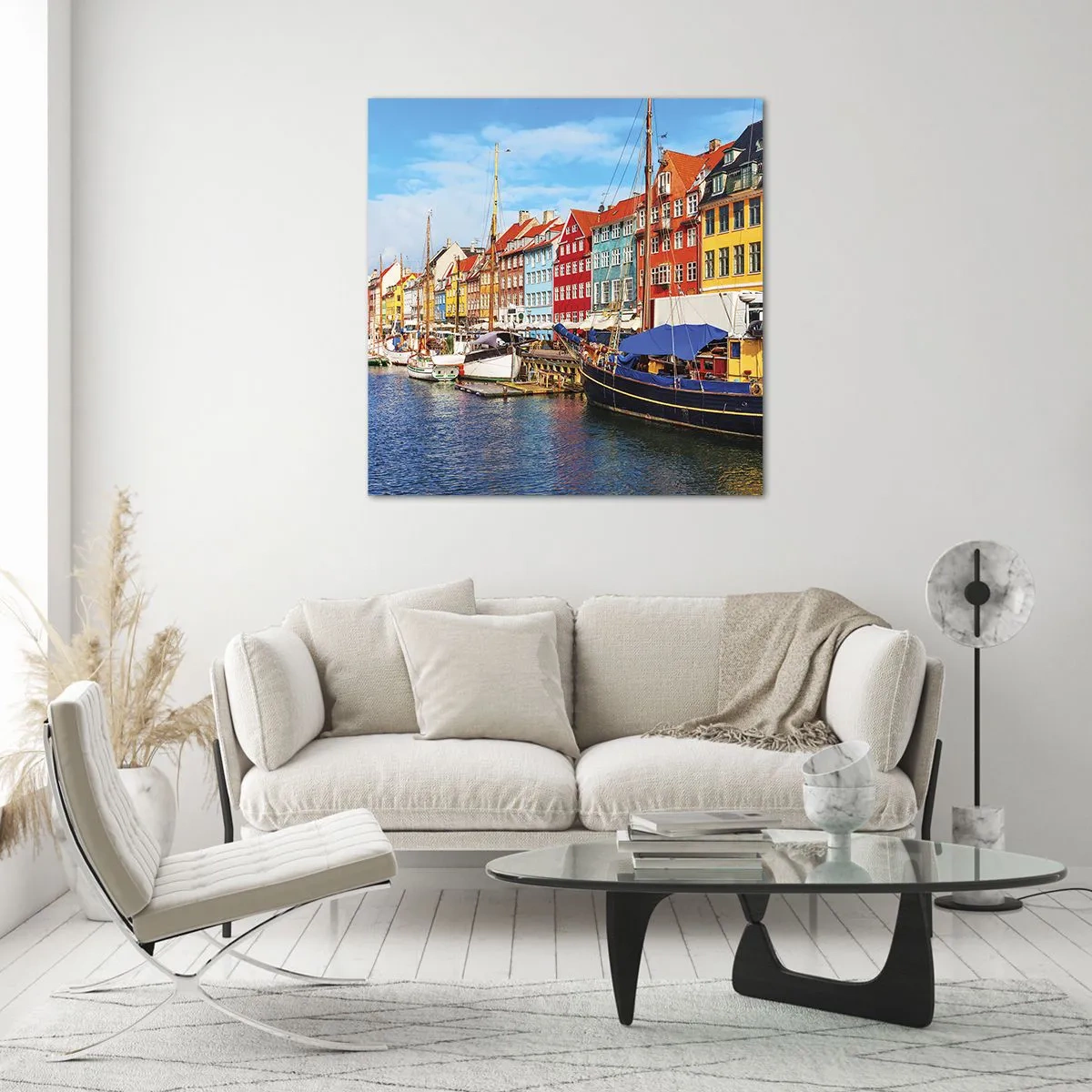 Glass picture - Joyful Coast - 70x70 cm