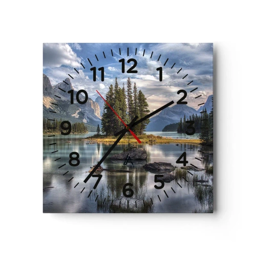 Wall clock - Clock on glass - By Big and Clear Waters - 40x40 cm