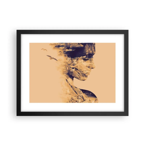 Poster in black frame - Naturally Beautiful - 40x30 cm