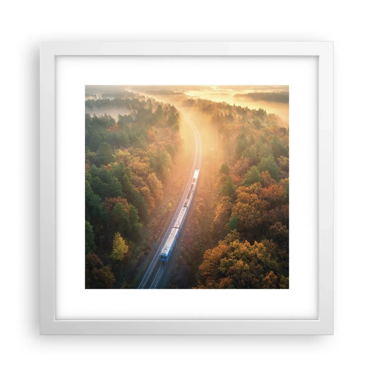Poster in white frmae - Autumn Trip - 30x30 cm