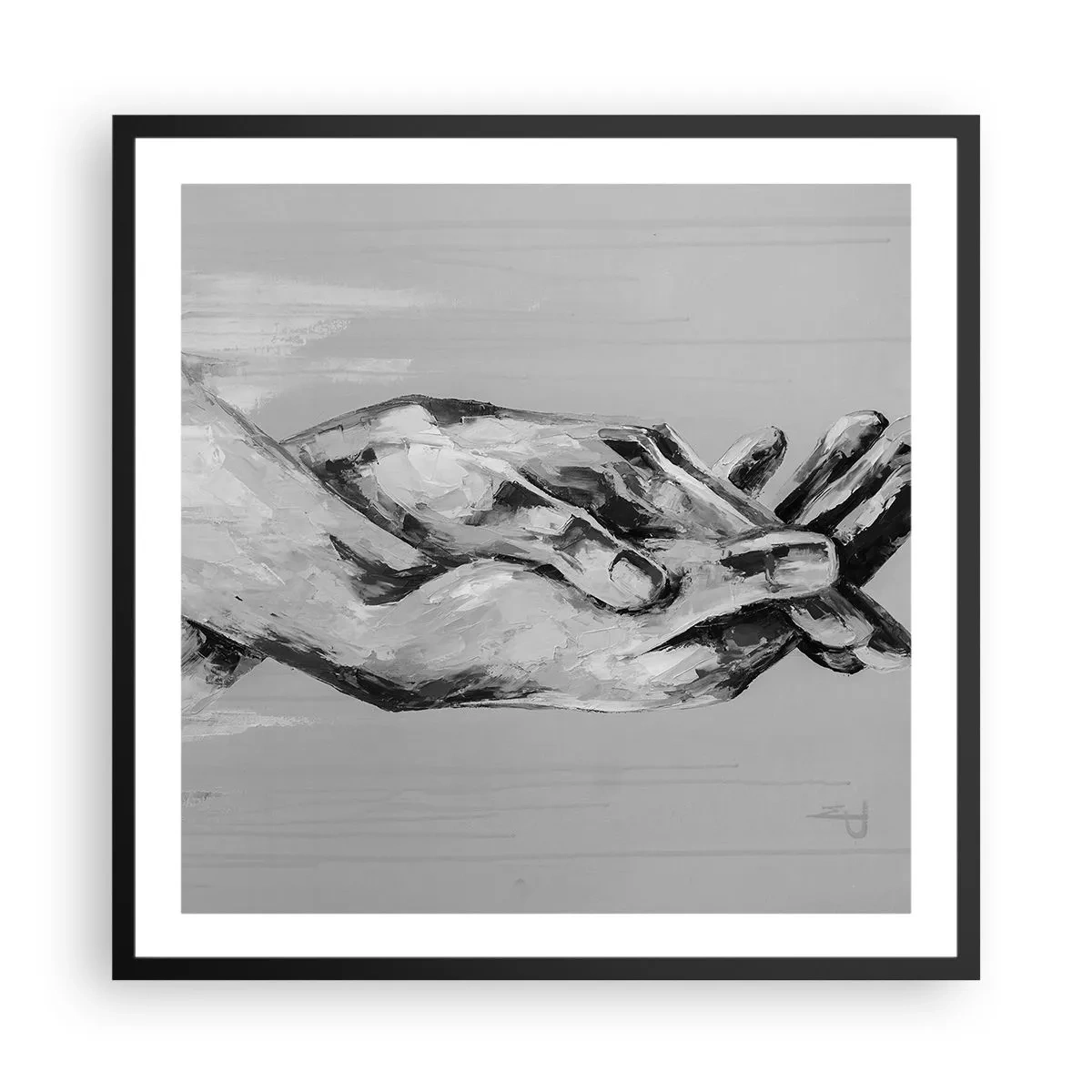 Poster in black frame - The Beginning… - 60x60 cm