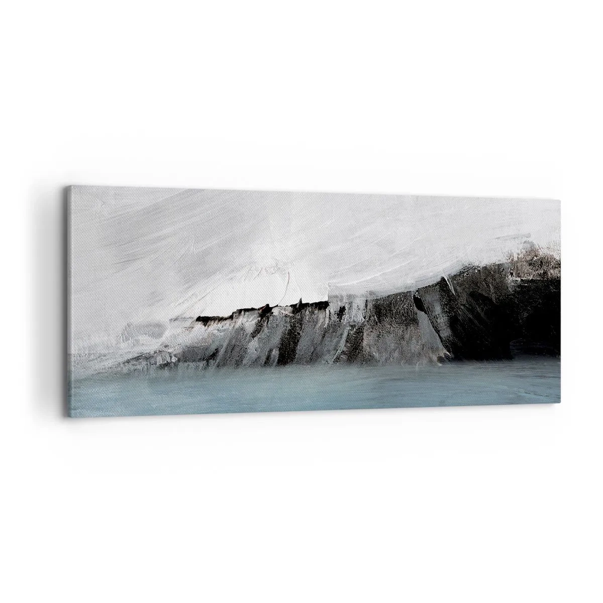 Canvas picture - Water-Earth: Clash of Elements - 100x40 cm