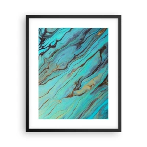 Poster in black frame - Turquoise Tide - 40x50 cm