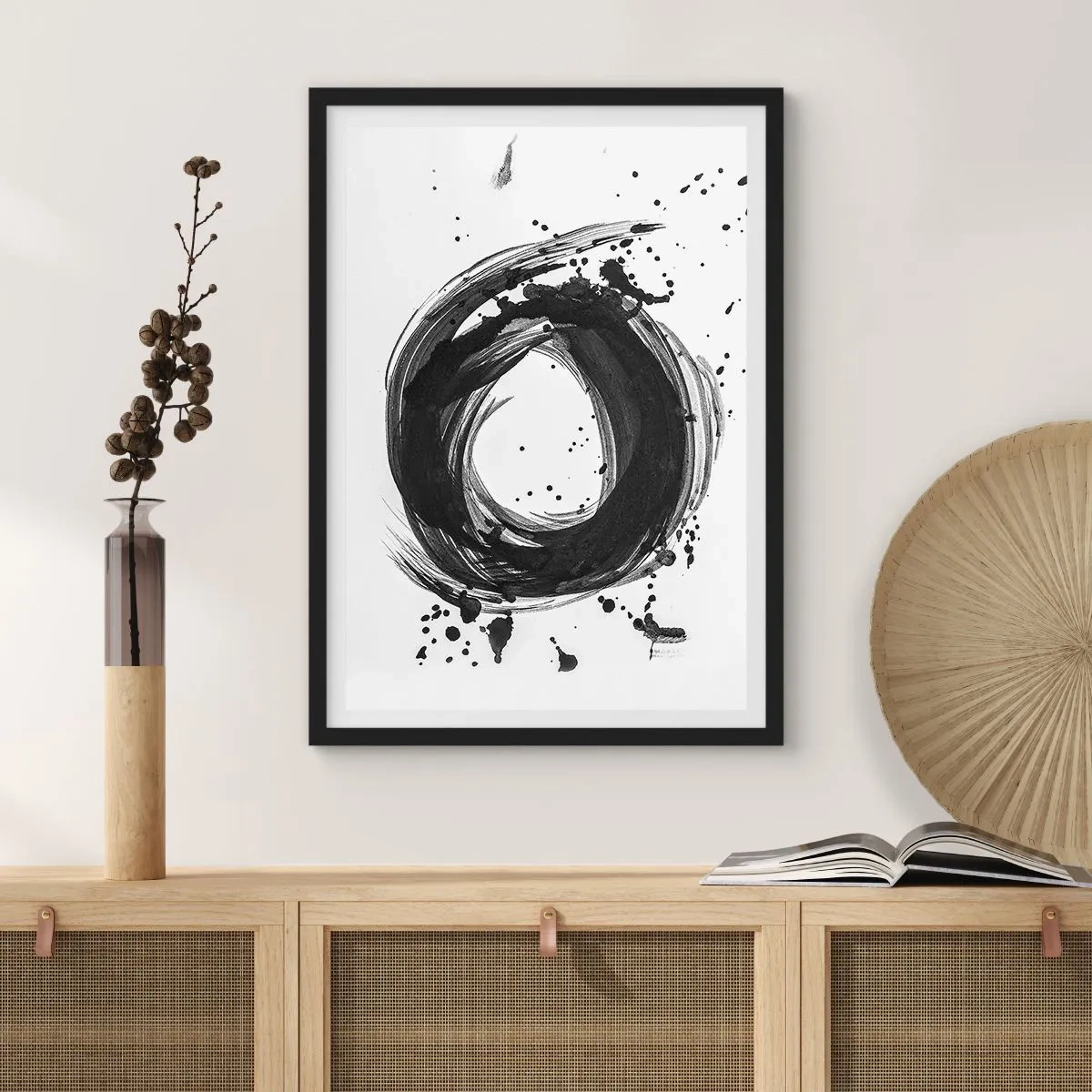 Poster in black frame - Whirl of Creation - 70x100 cm