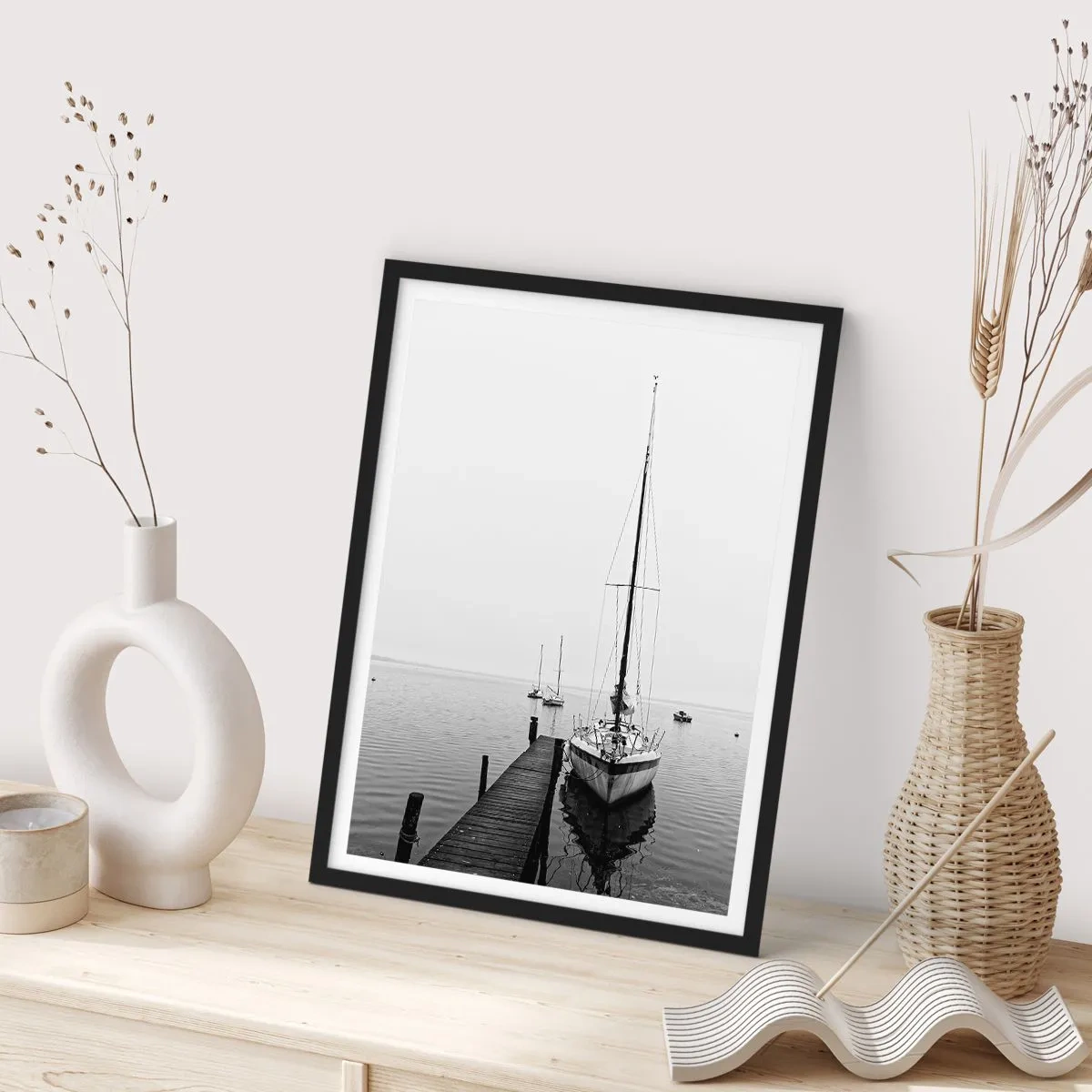 Poster in black frame - Ready to Sail away - 30x40 cm