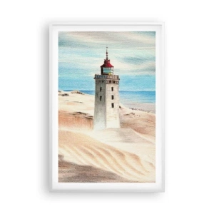 Poster in white frmae - Always Staring at the Sea - 61x91 cm