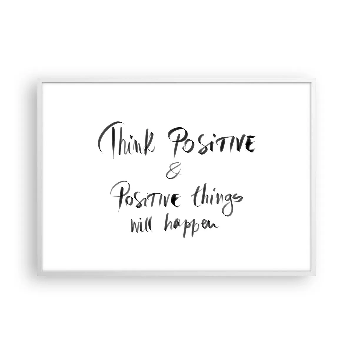 Poster in white frmae - How to Live? - 100x70 cm