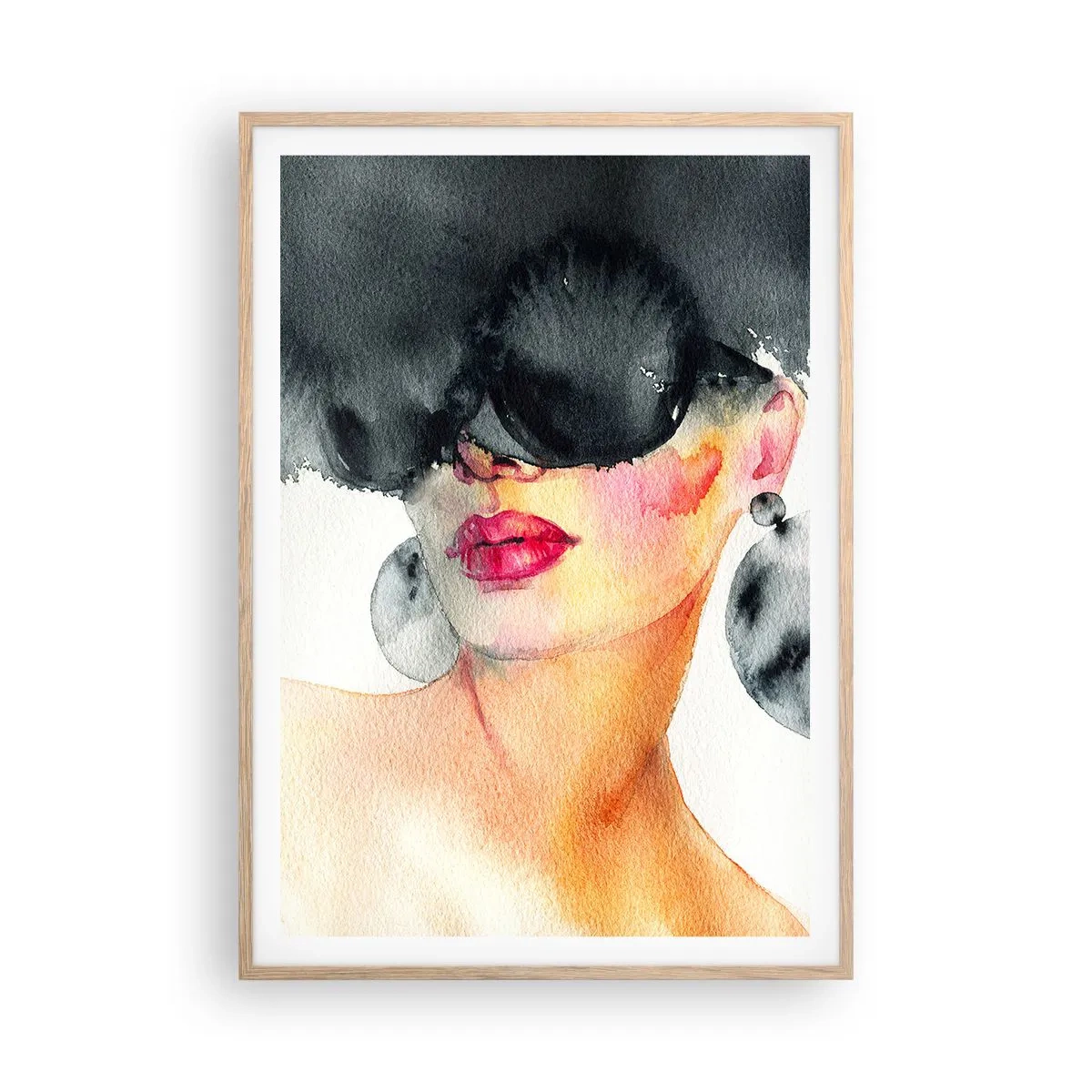 Poster in light oak frame - Secret of Elegance - 70x100 cm