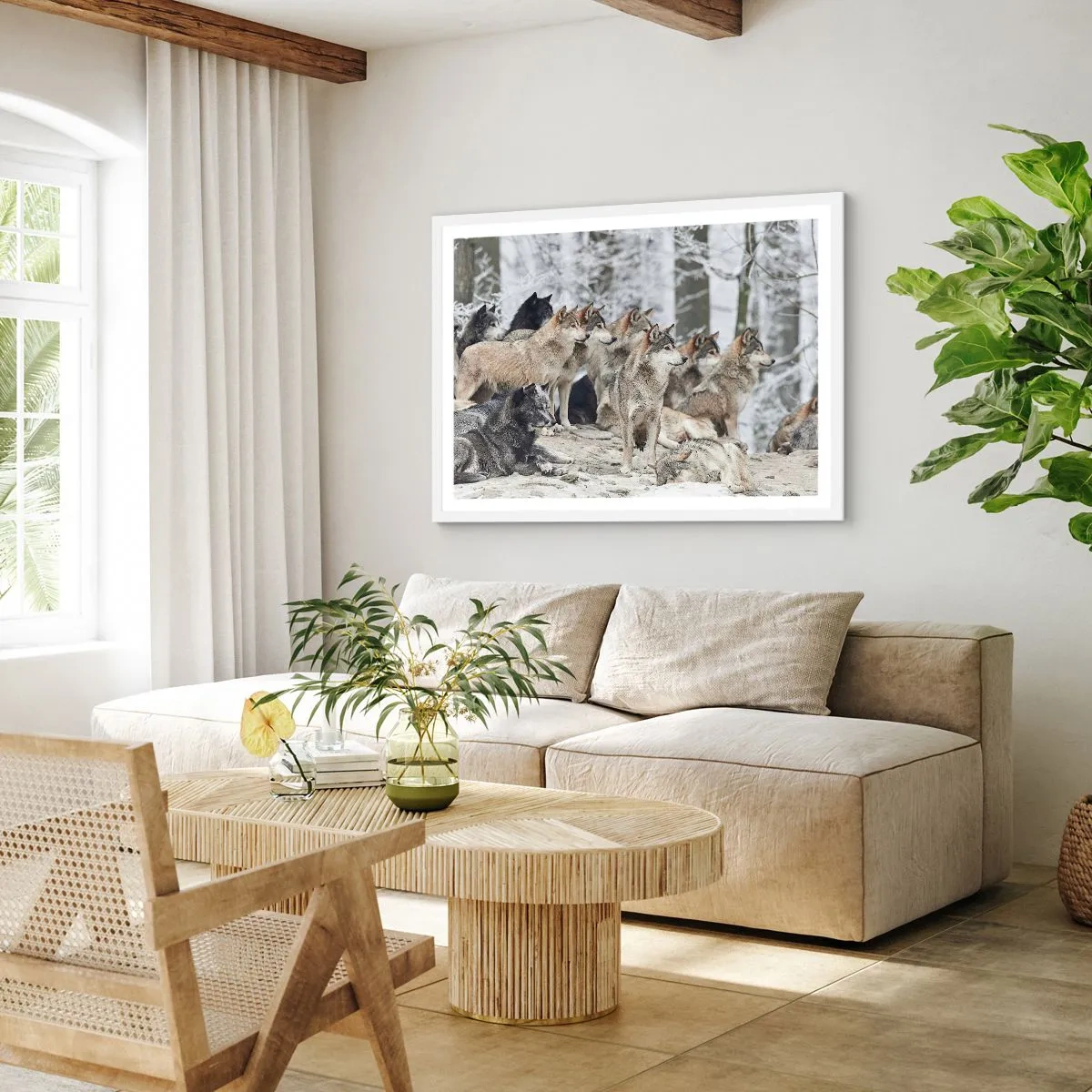 Poster in white frmae - Family and Friends - 91x61 cm