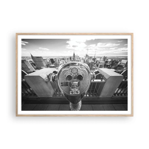 Poster in light oak frame - City of Cities - 100x70 cm