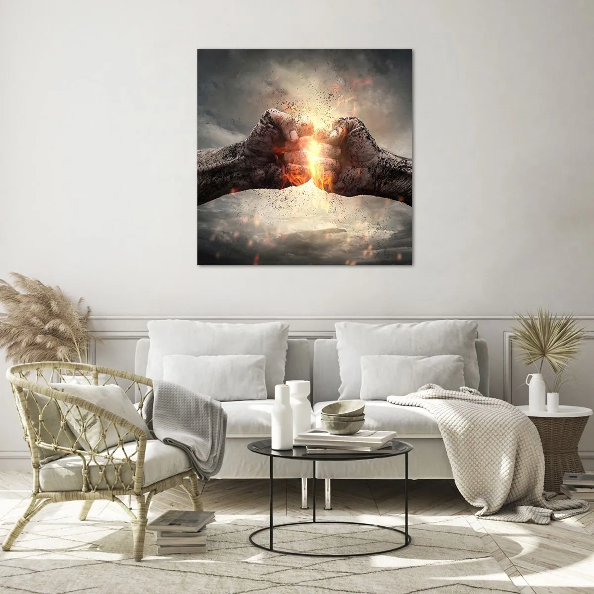 Glass picture - Stand Up and Fight - 30x30 cm