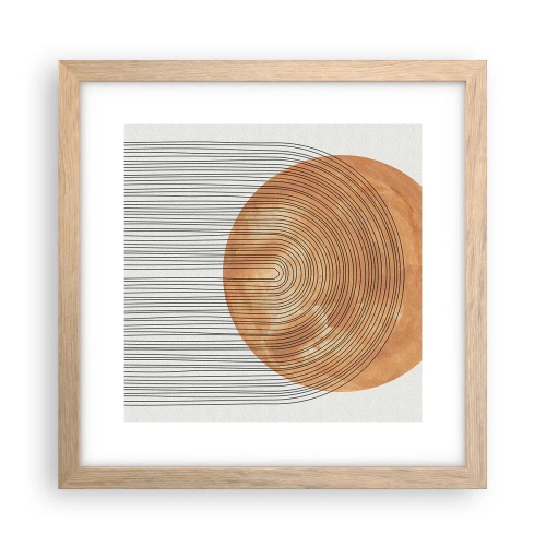 Poster in light oak frame - Sunny Composition - 30x30 cm