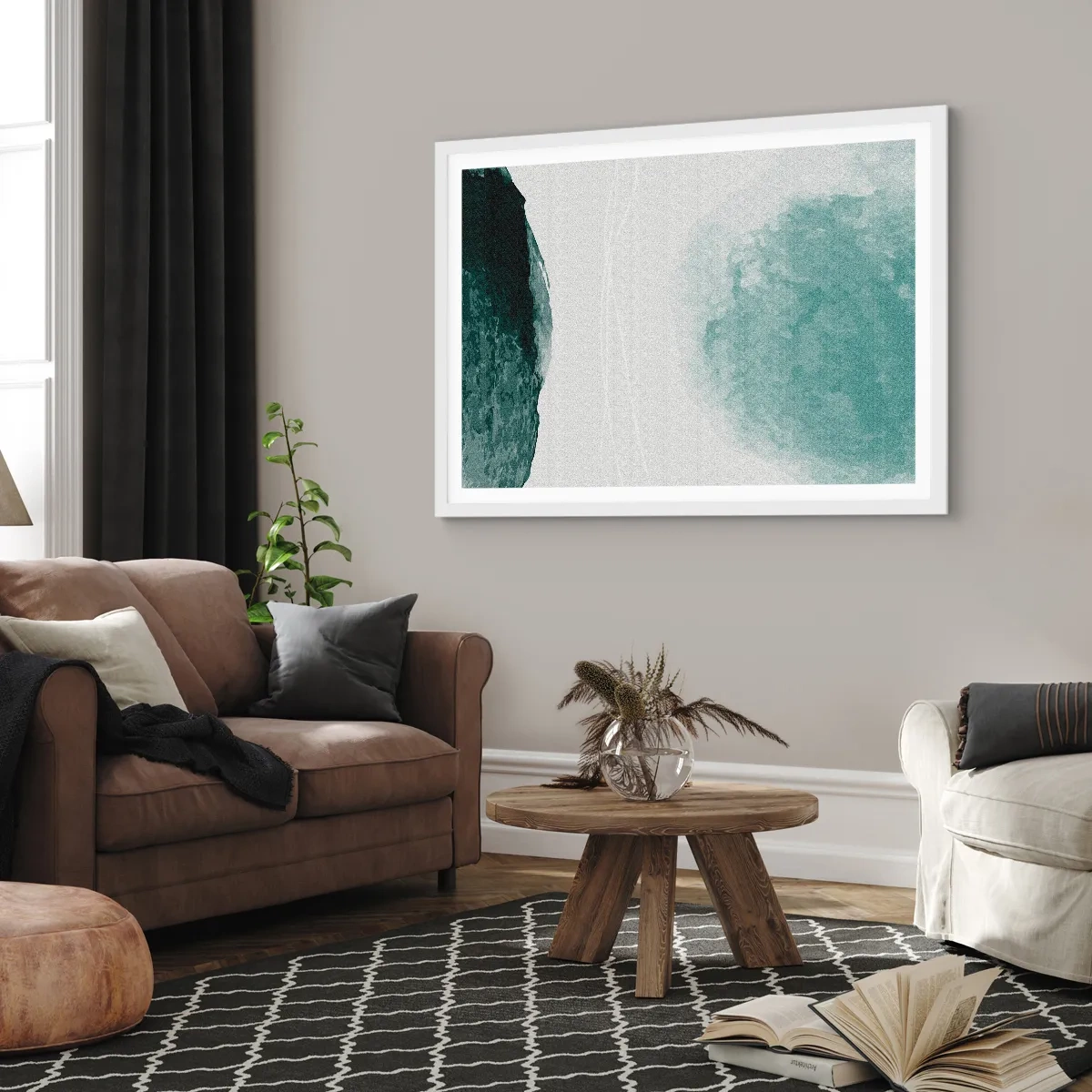 Poster in white frmae - Encounter With Fog - 40x30 cm