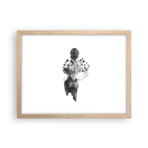 Poster in light oak frame - She Passed by - 40x30 cm