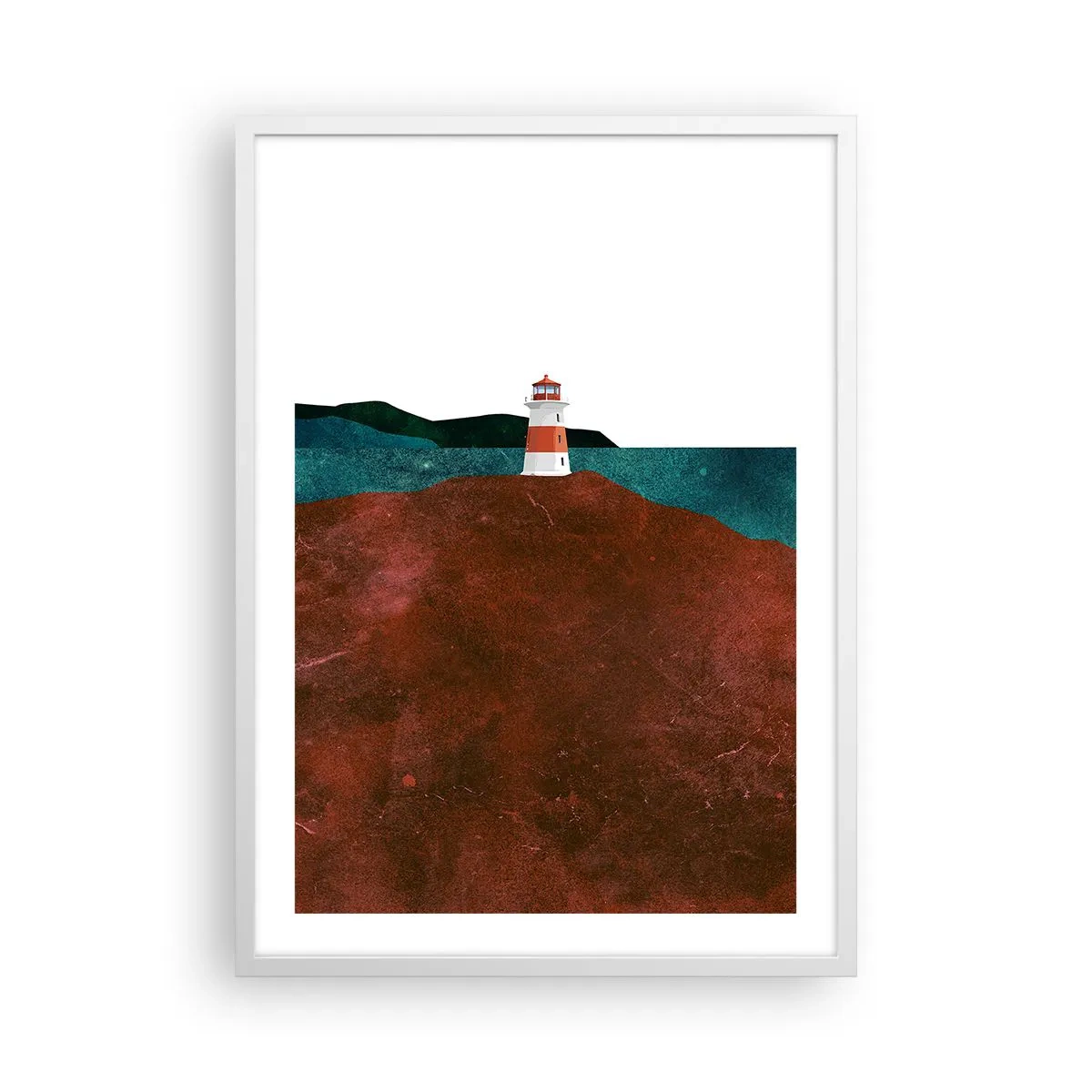 Poster in white frmae - Gazing at the Sea - 50x70 cm