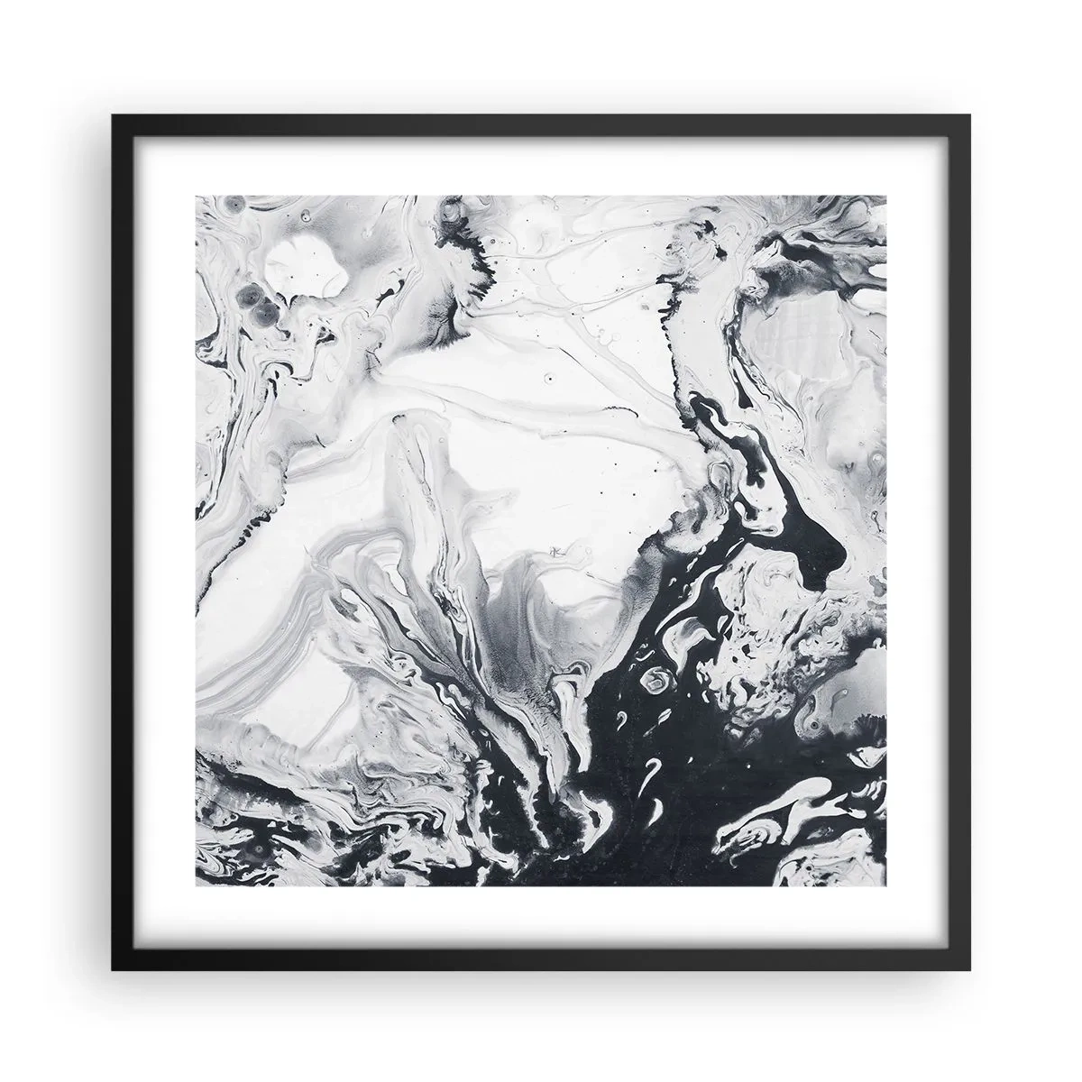Poster in black frame - Earth's Interior - 50x50 cm
