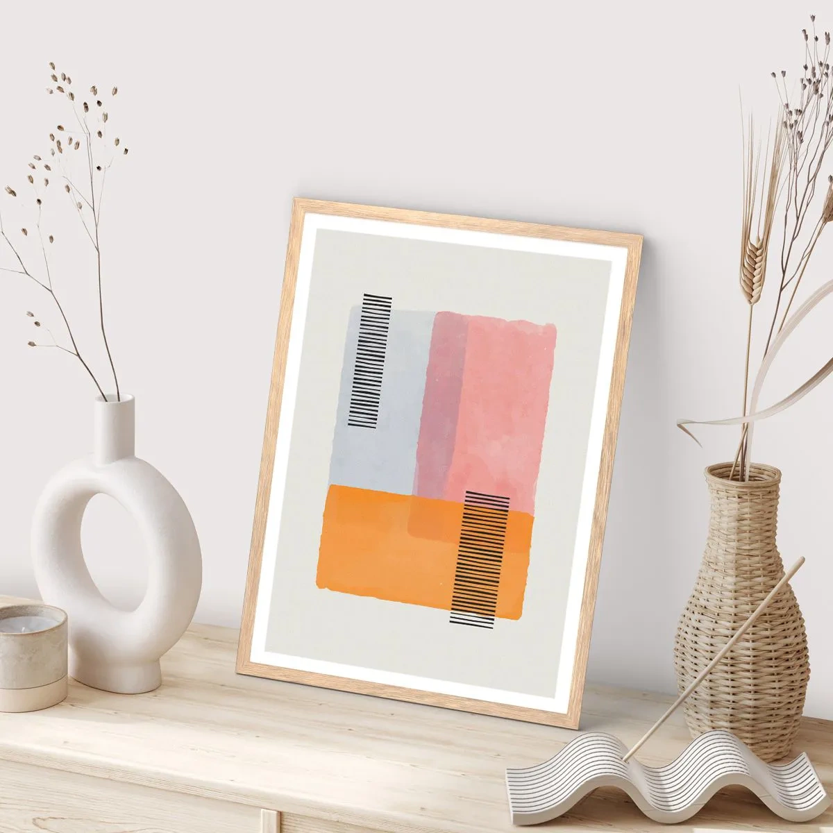 Poster in light oak frame - From Corner to Corner - 50x70 cm