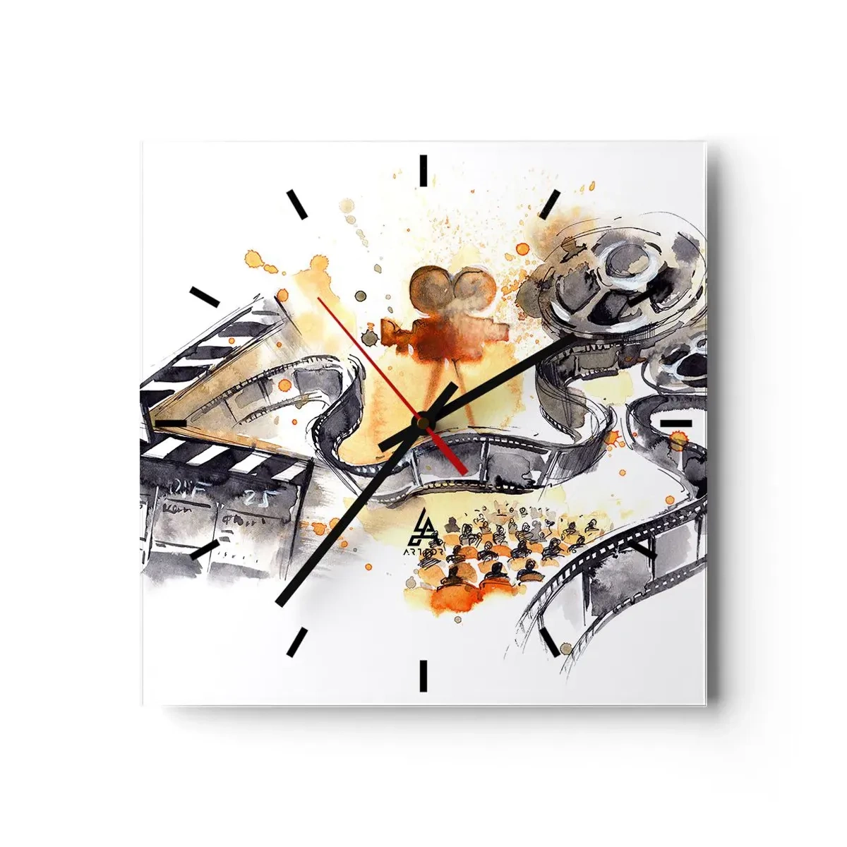 Wall clock - Clock on glass - In a Dreamland - 30x30 cm