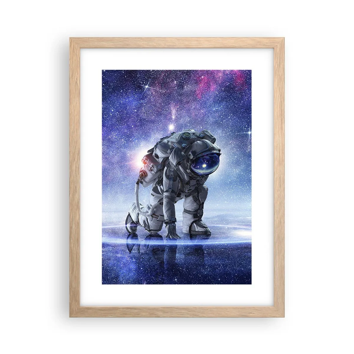Poster in light oak frame - Starry Night above Me - 30x40 cm
