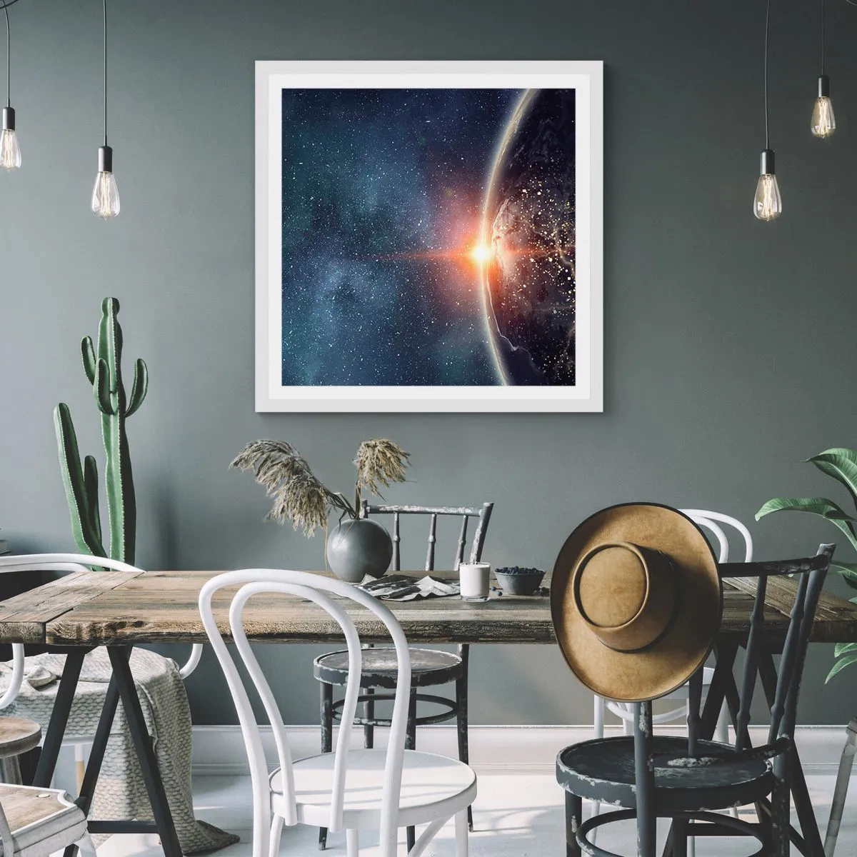 Poster in white frmae - In a New Perspective - 40x40 cm