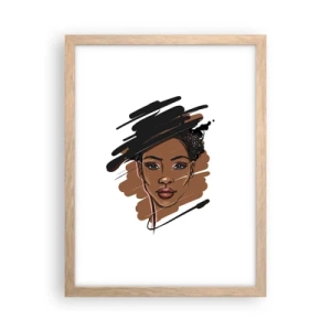 Poster in light oak frame - Sweet Like Chocolate - 30x40 cm