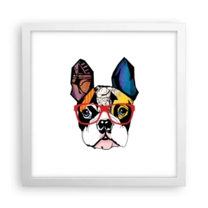 Poster in white frmae - Intellectual - 30x30 cm