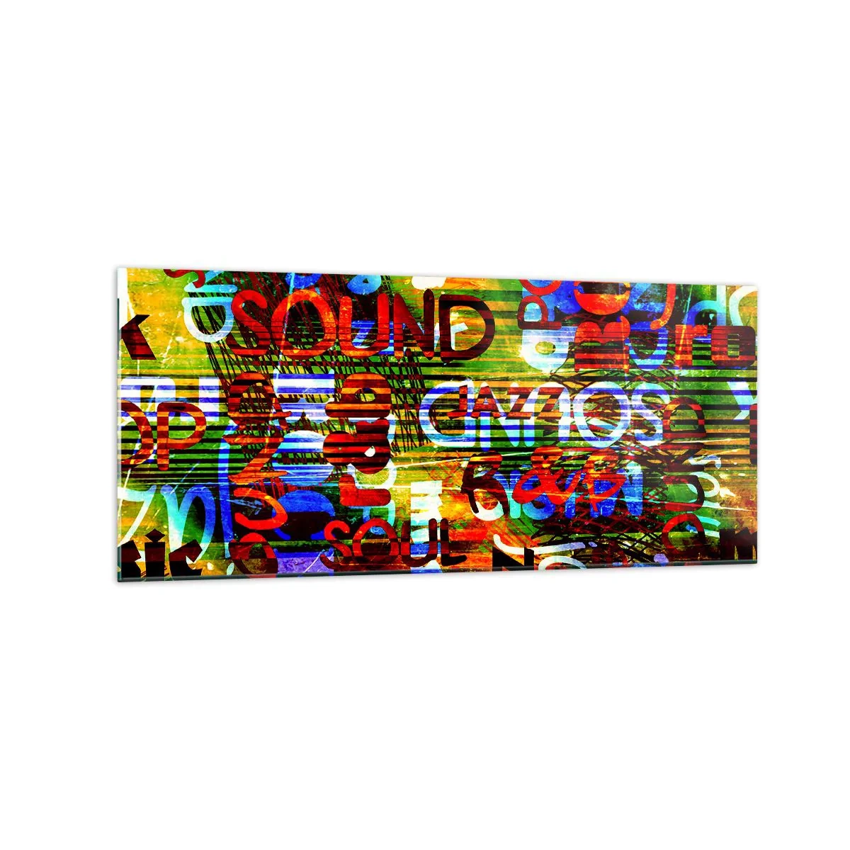 Glass picture - All Colours of Sound - 120x50 cm