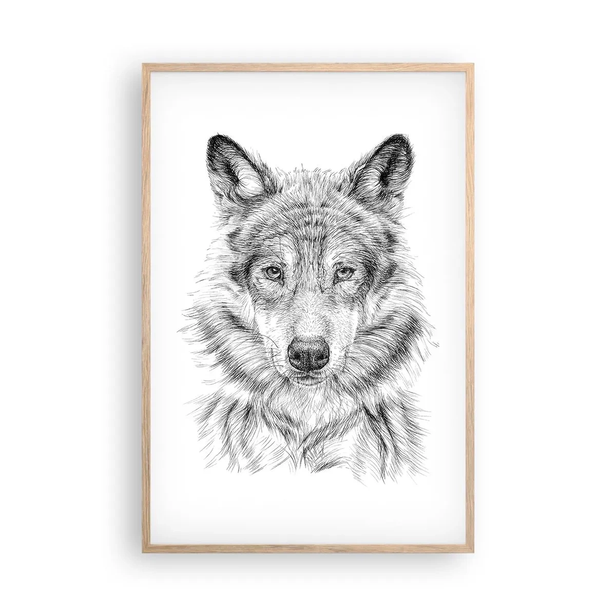 Poster in light oak frame - Born Leader - 61x91 cm