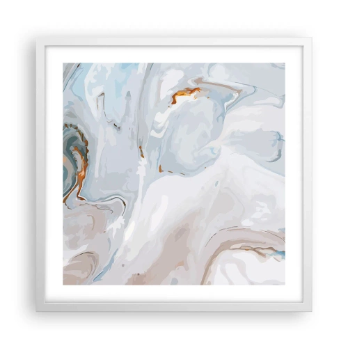 Poster in white frmae - White Fusion - 50x50 cm