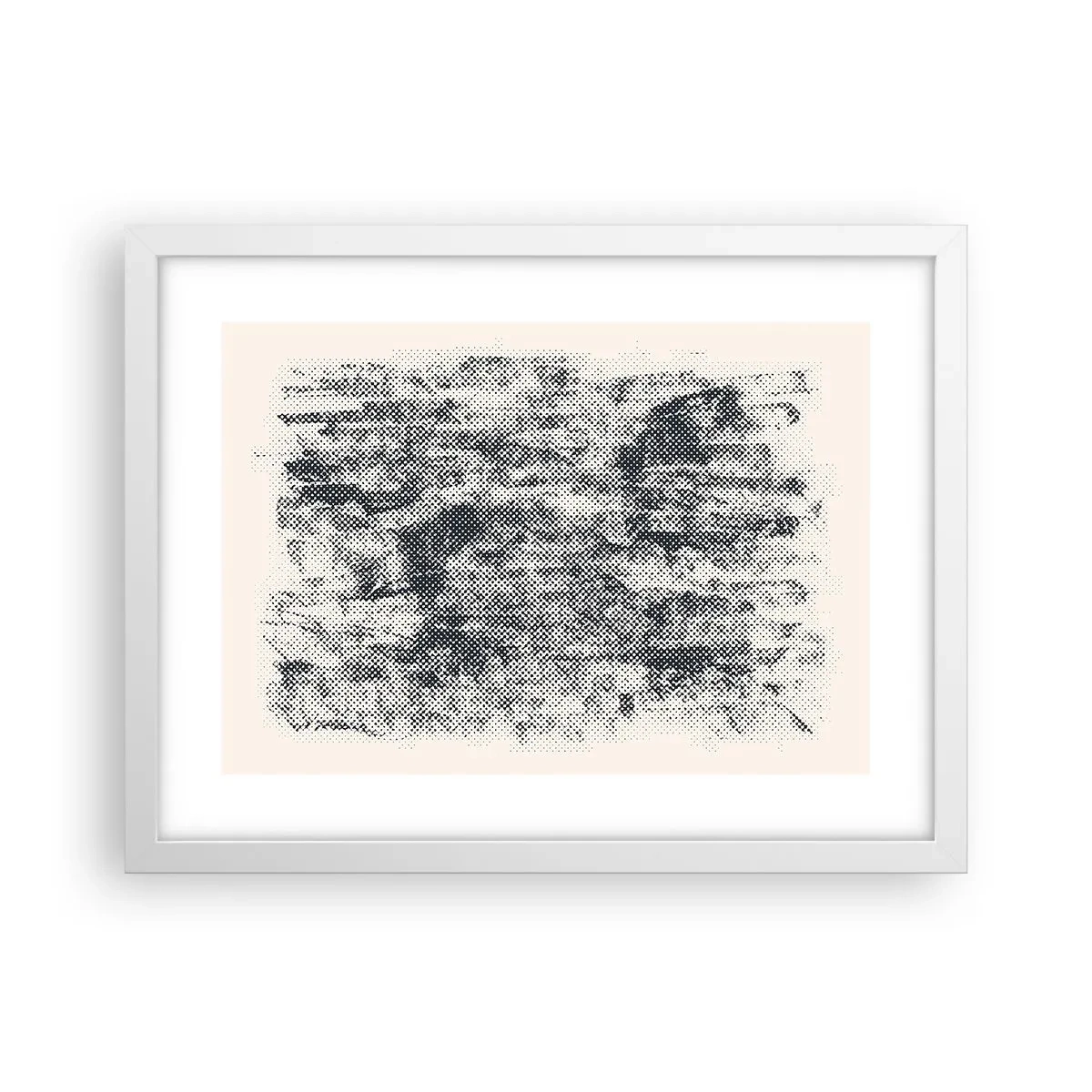 Poster in white frmae - Foggy Composition - 40x30 cm