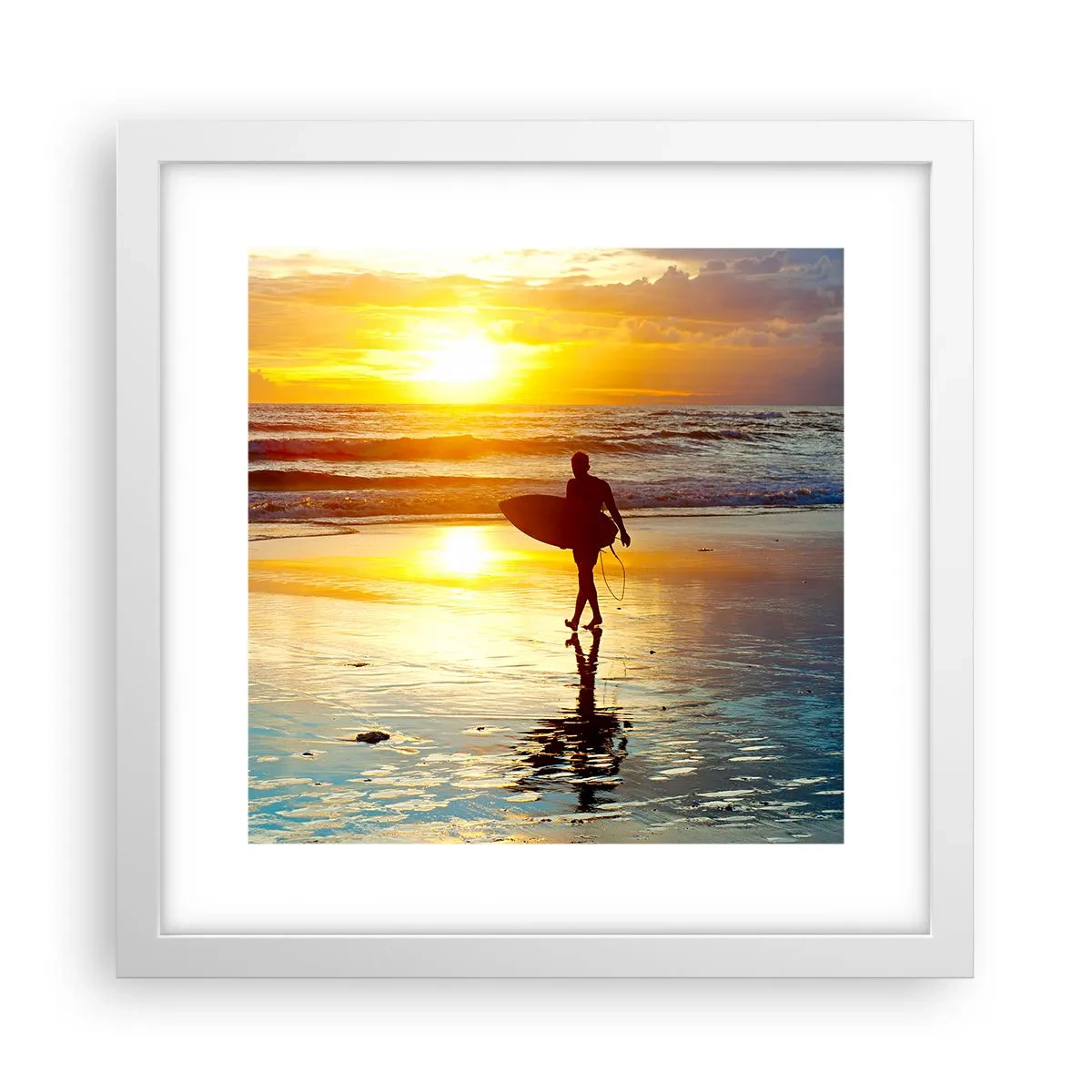 Poster in white frmae - Return of a Warrior - 30x30 cm