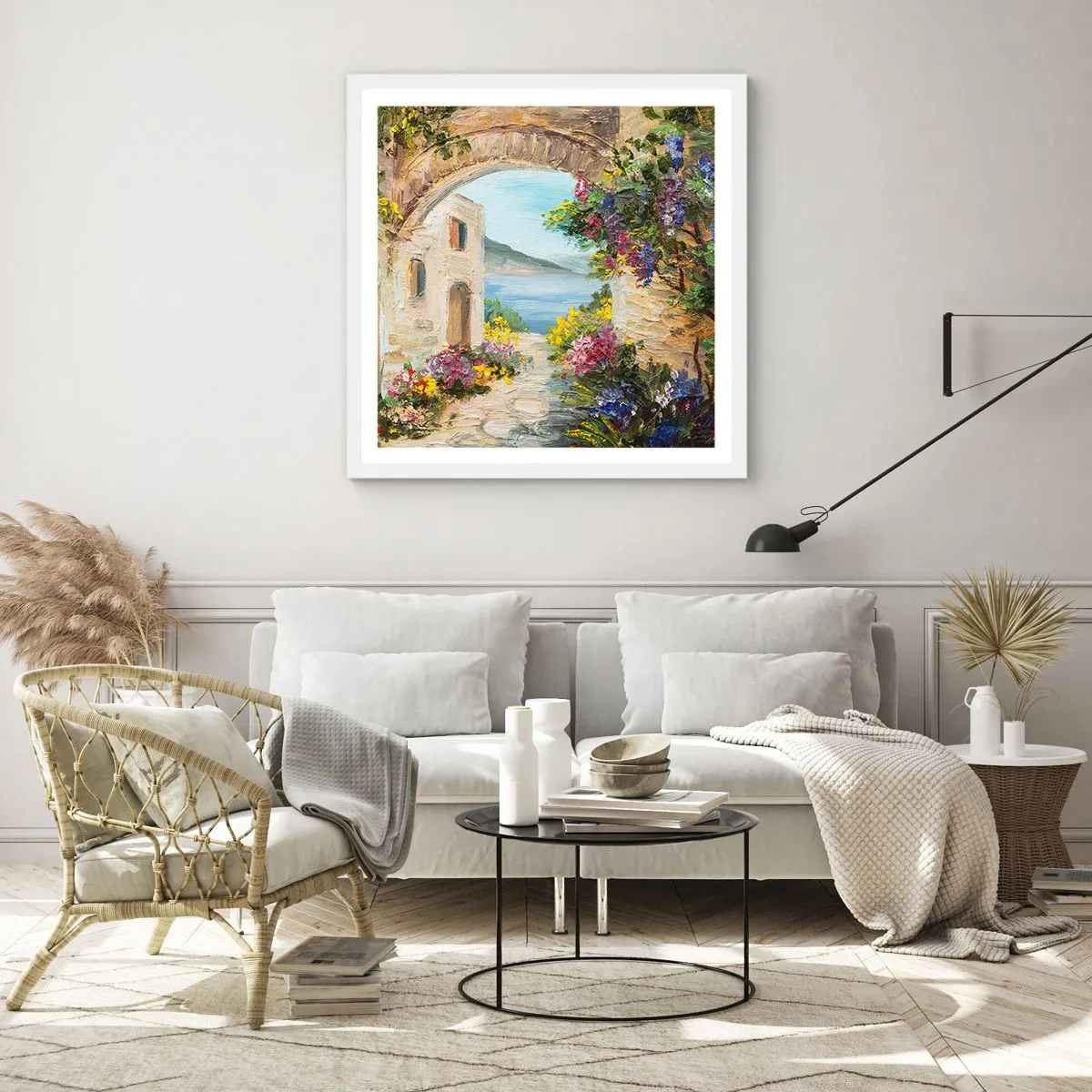 Poster in white frmae - Charm of a Sea Province - 40x40 cm
